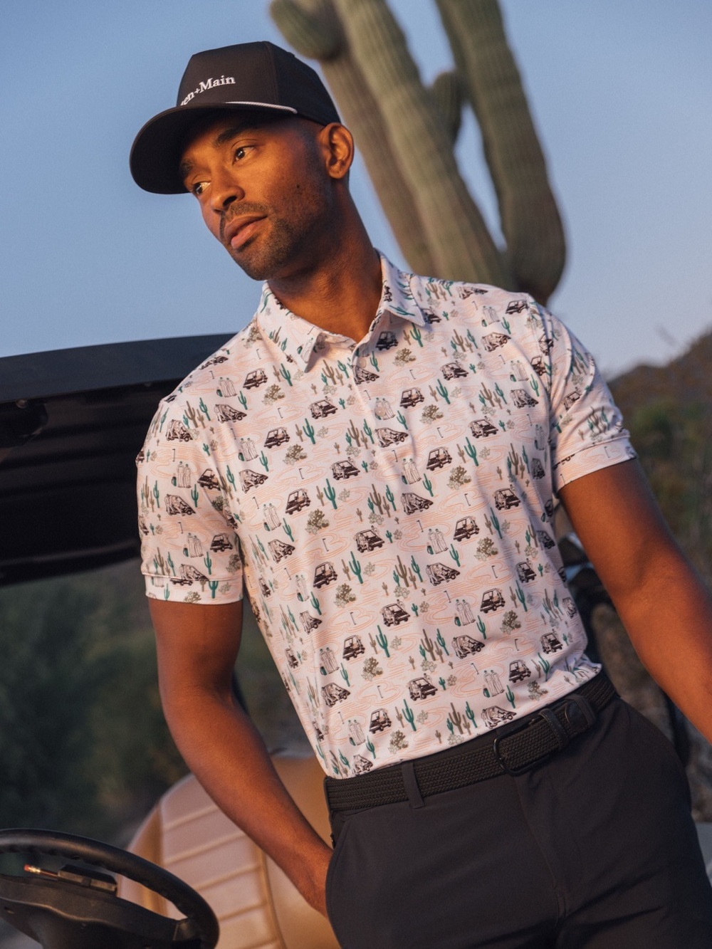 Mizzen+Main | Scottsdale Desertscape Versa Polo | Size Medium